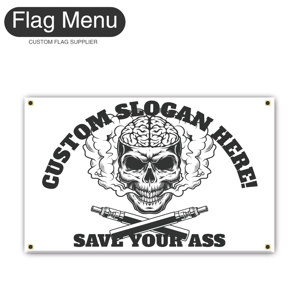 Regular Flag Of Skull - Vaping-2'x3'-4 Grommets-Flag Menu