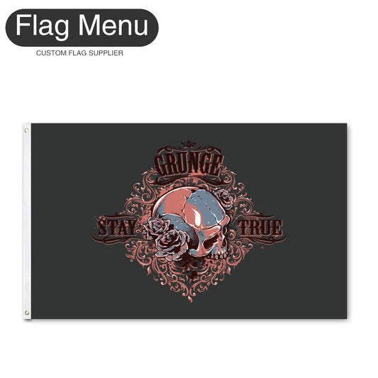 Canvas Wall Flag Of Skull - Grunge-Flag Menu