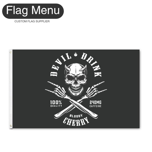 Regular Flag Of Skull - Devil‘s Drink-2'x3'-2 Grommets-Flag Menu