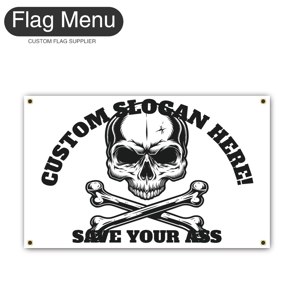 Regular Flag Of Skull - Death-2'x3'-4 Grommets-Flag Menu