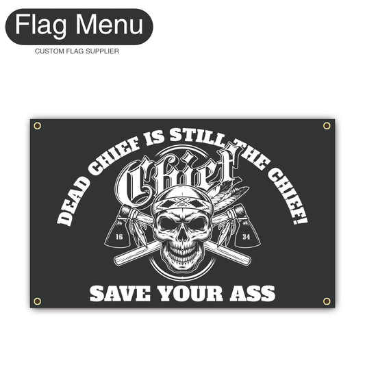 Canvas Wall Flag Of Skull - Chief-2'x3'-4 Grommets-Flag Menu
