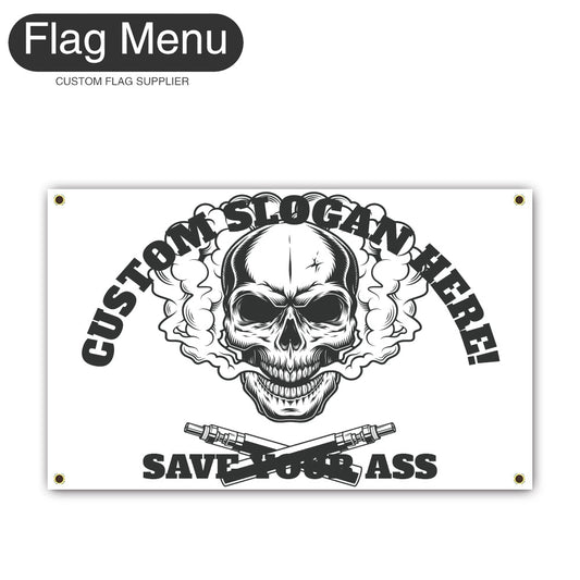 Canvas Wall Flag Of Skull - Vaping-2'x3'-4 Grommets-Flag Menu
