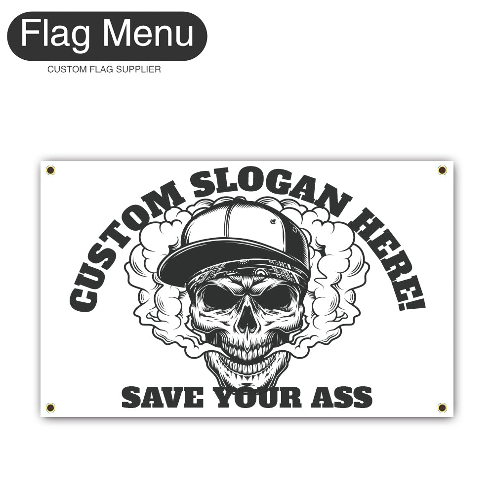 Regular Flag Of Skull - Vaping-2'x3'-4 Grommets-Flag Menu
