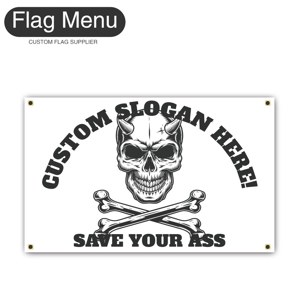 Regular Flag Of Skull - Demon-2'x3'-4 Grommets-Flag Menu