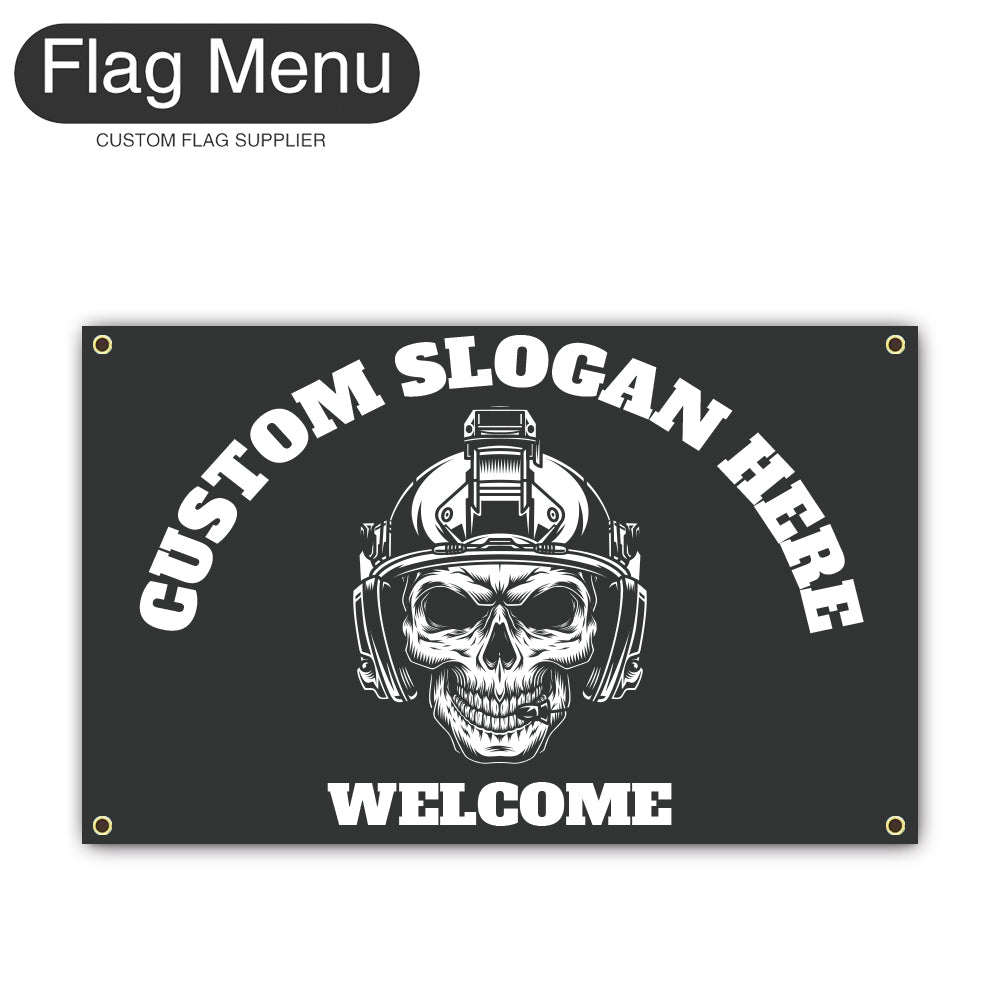 Regular Flag Of Skull -2'x3'-4 Grommets-Flag Menu