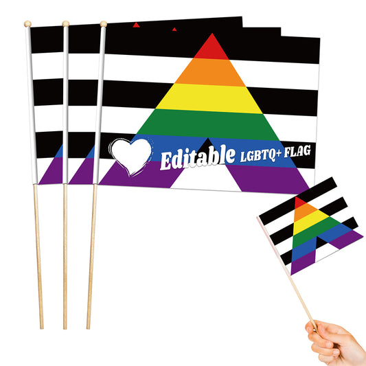 8"x11" Editable Flag Of Straight Ally-LGBTQ+ Personalized Flag Maker
