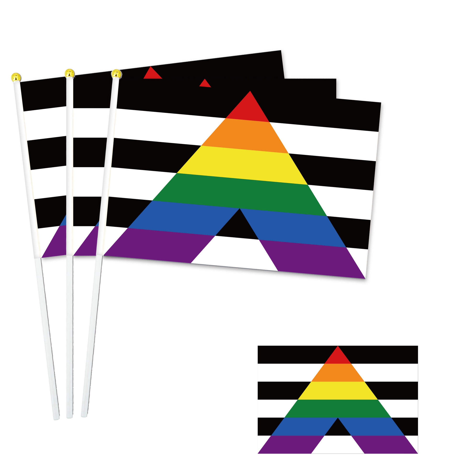 LGBTQ+ Collection - 8"x11" Stick Flag - 10 Packs-Straight Ally-Flag Menu-Custom flag&banner