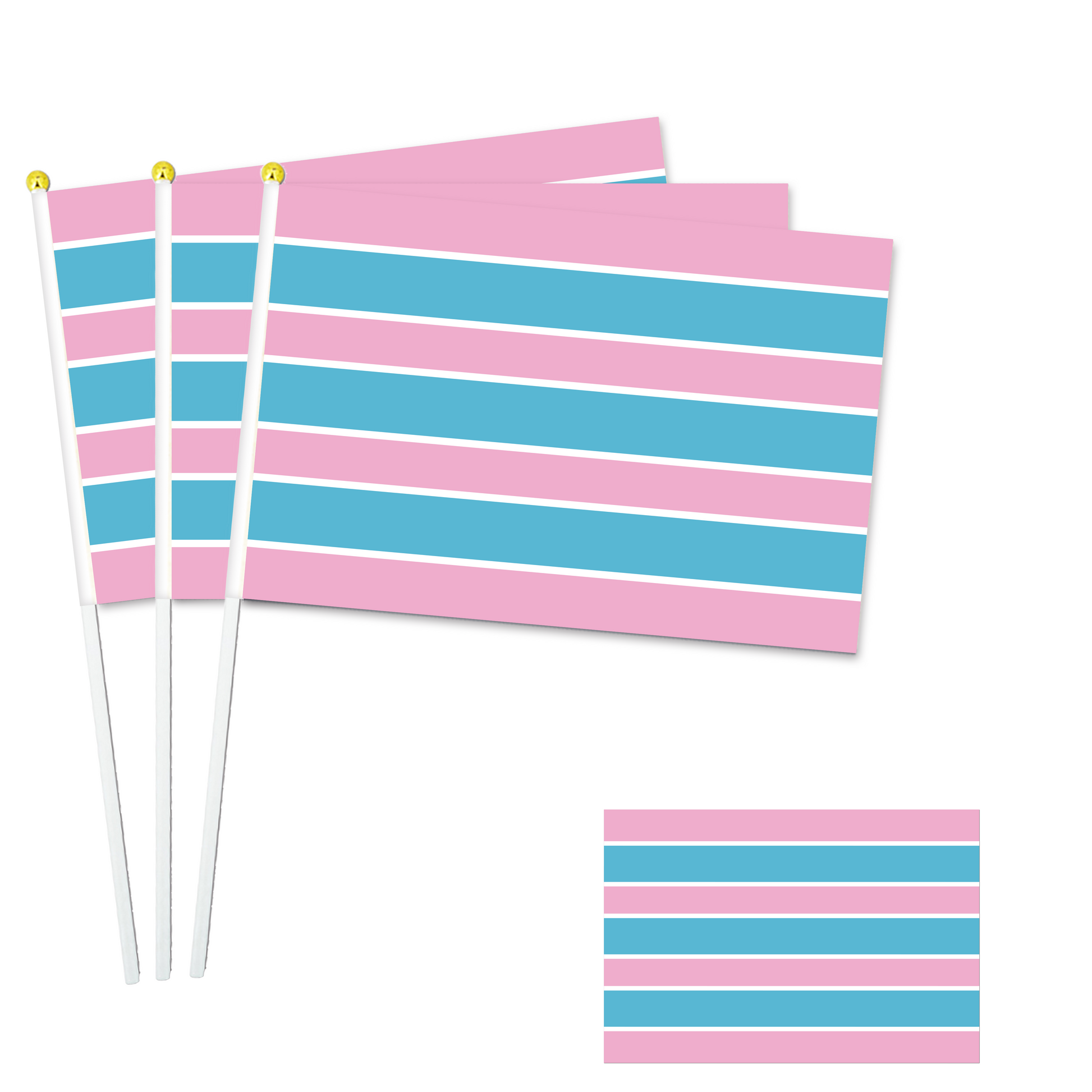 LGBTQ+ Collection - 8"x11" Stick Flag - 10 Packs-Transexual-Flag Menu-Custom flag&banner