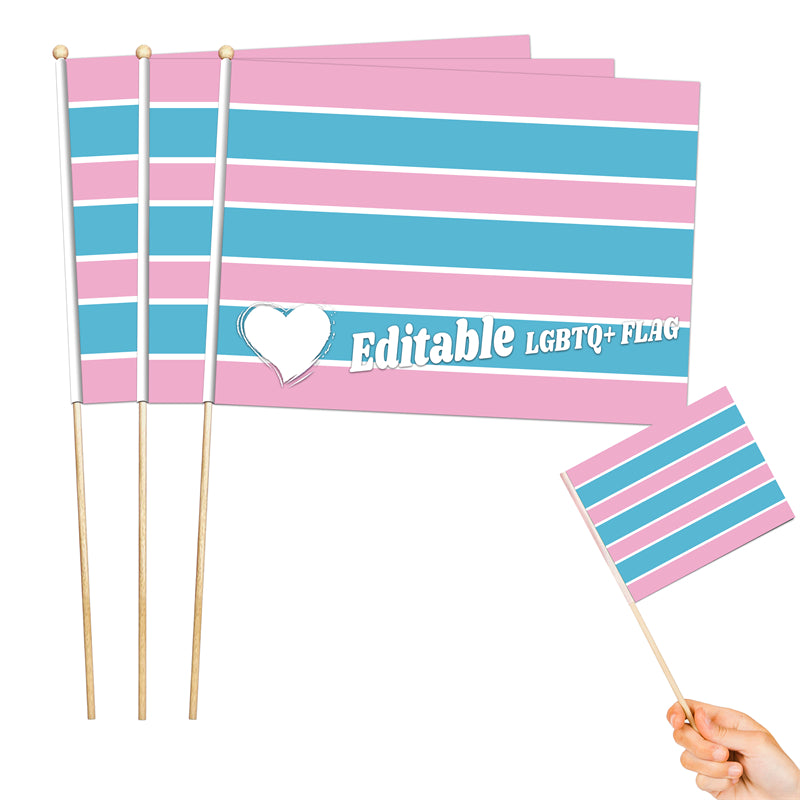 8"x11" Editable Flag Of Transexual-LGBTQ+ Personalized Flag Maker