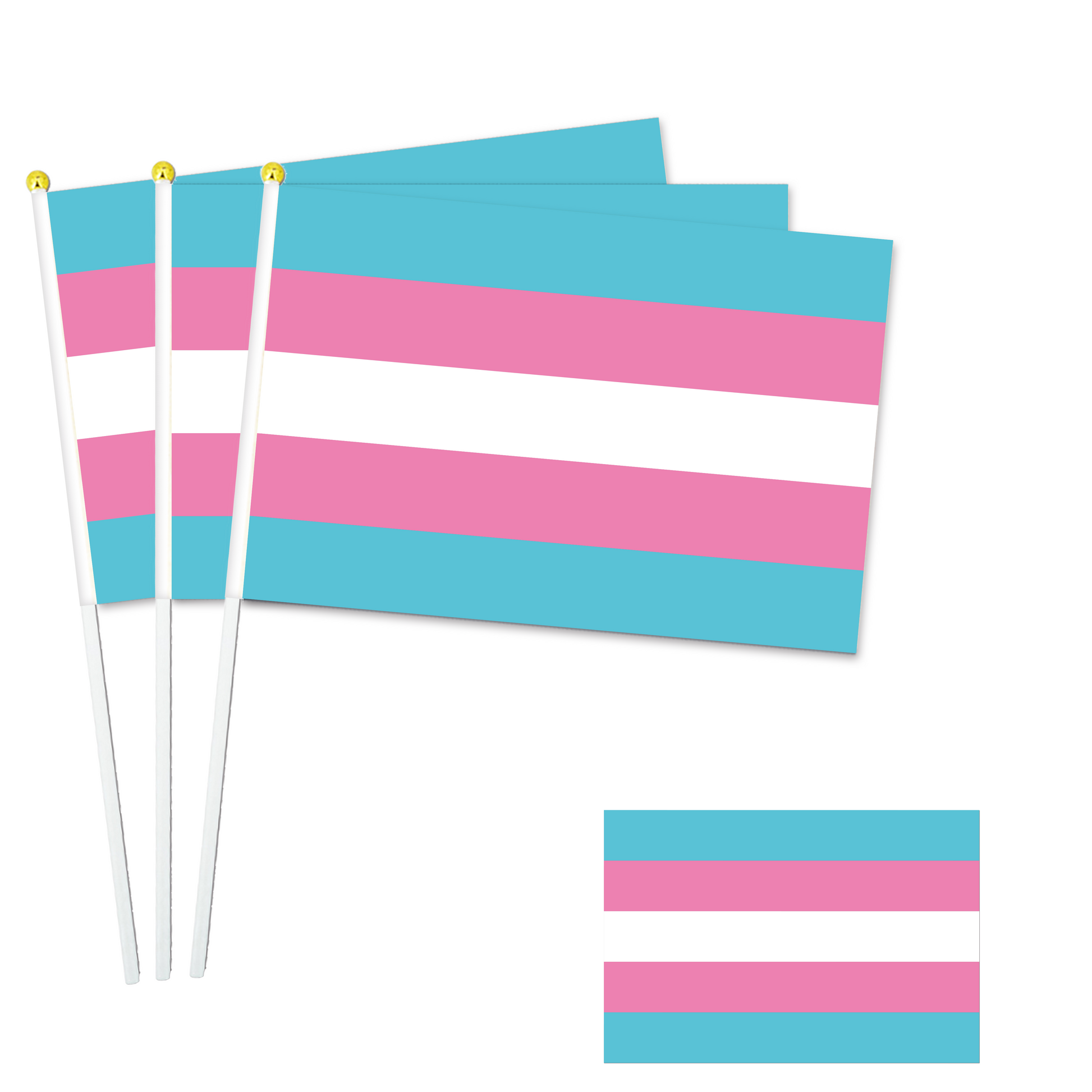 LGBTQ+ Collection - 8"x11" Stick Flag - 10 Packs-Transgender-Flag Menu-Custom flag&banner