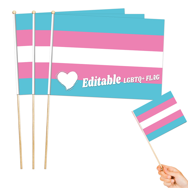 8"x11" Editable Flag Of Transgender-LGBTQ+ Personalized Flag Maker