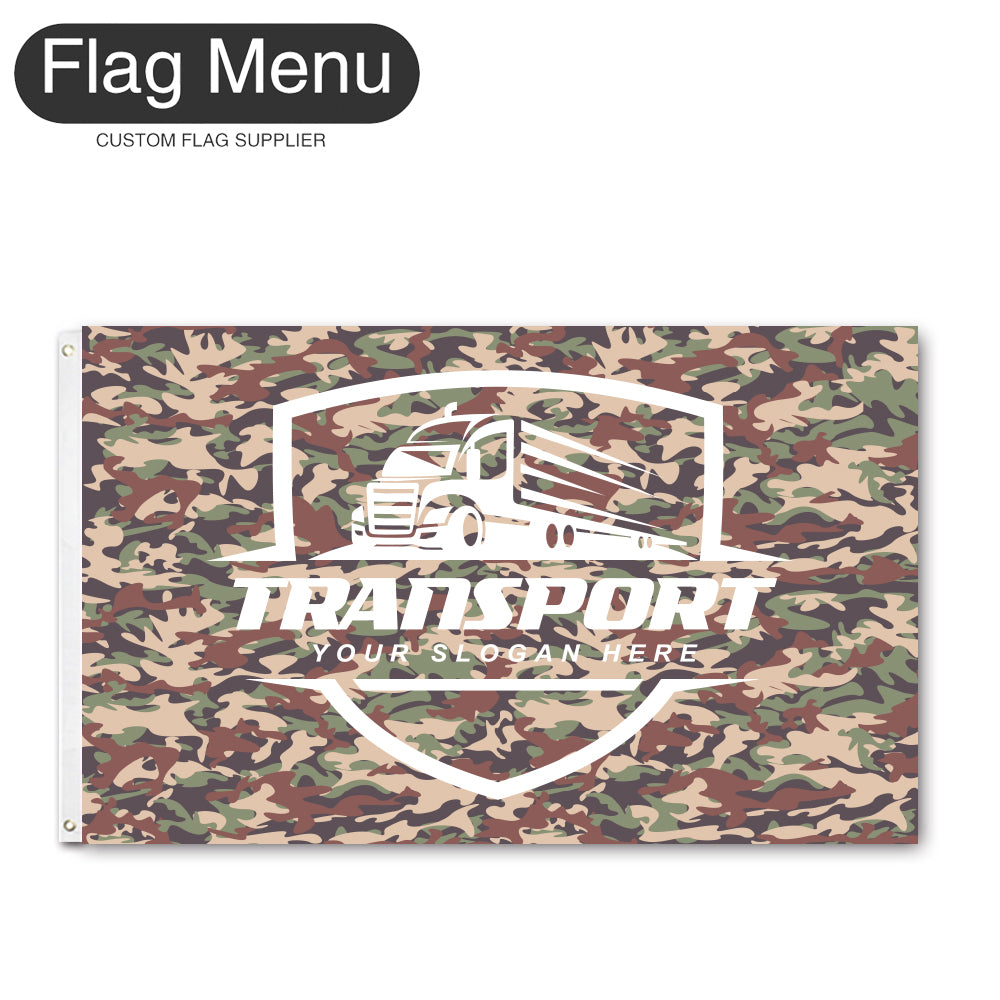 3'x5' Regular Flag - Transport-2 Grommets-Flag Menu