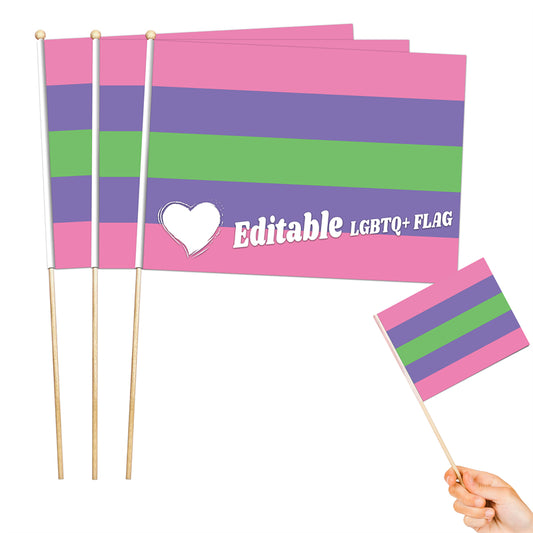 8"x11" Editable Flag Of Trigender-LGBTQ+ Personalized Flag Maker