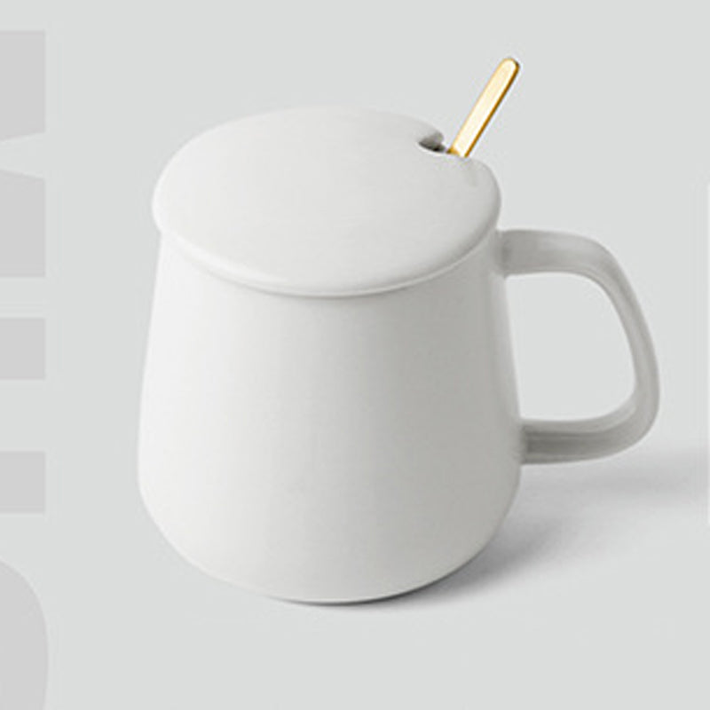 13.5oz Custom Fat Cup/Mug with lid - Souvenir/Business Advertising-White-Decorating Firing-100 Pcs-FlagMenu.com