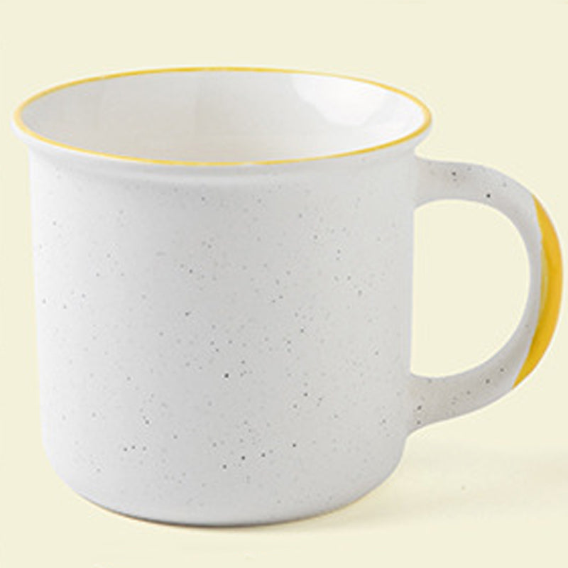 12.2oz Custom Enamel-like Cup/Mug - Souvenir/Business Advertising-Yellow-Decorating Firing-100 Pcs-FlagMenu.com