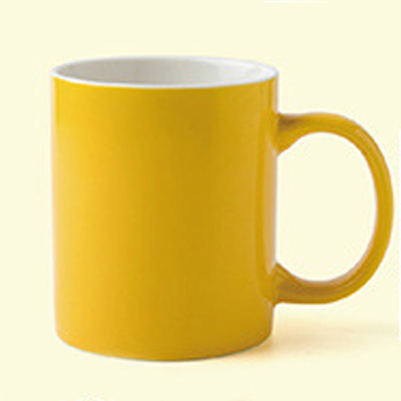 11.8oz Custom Regular Logo Cup/Mug - Souvenir/Business Advertising-Yellow-Decorating Firing-100 Pcs-FlagMenu.com