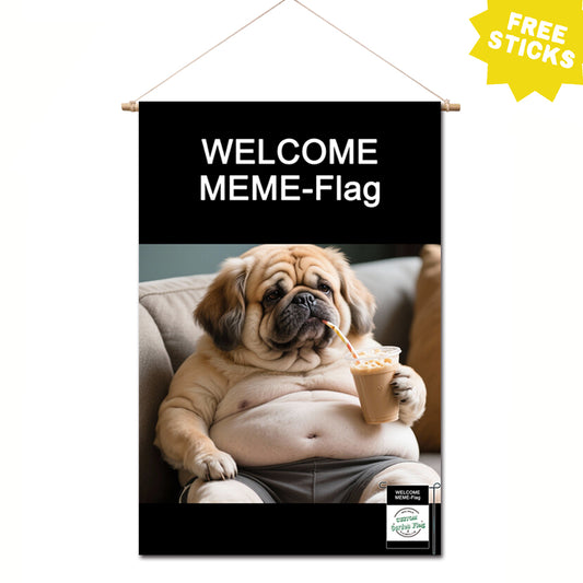 12"x18" Customized Personalized Welcome Flag - Camping Garden MEME FLAG - Flag Maker - FlagMenu