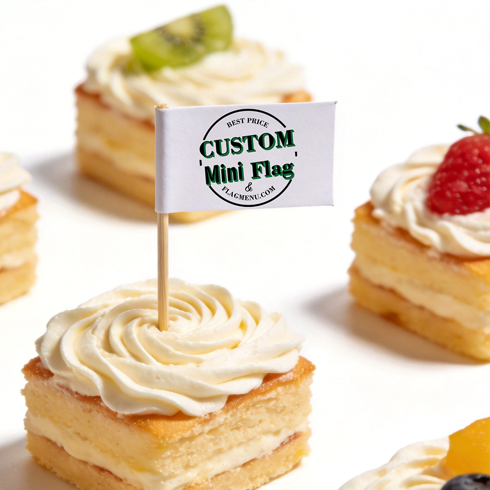 Custom MIni Flag White Cardstock Paper - Flag Maker