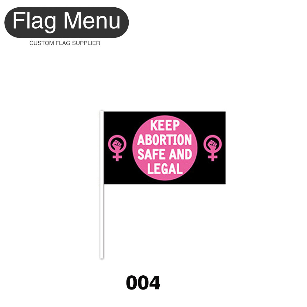 8"x11" Stick Flag - My Body My Choice - (100 pcs)-Flag Menu