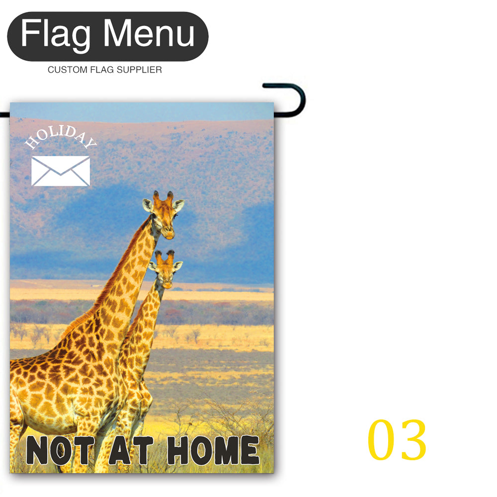 Holiday Message Welcome Flag - Canvas-12"x18"-03Giraffe-Flag Menu