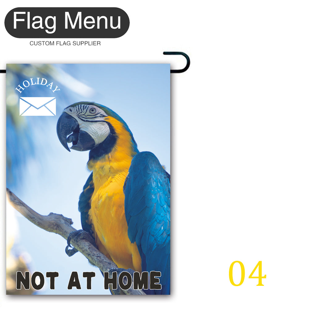 Holiday Message Welcome Flag - Canvas-12"x18"-04Parrot-Flag Menu