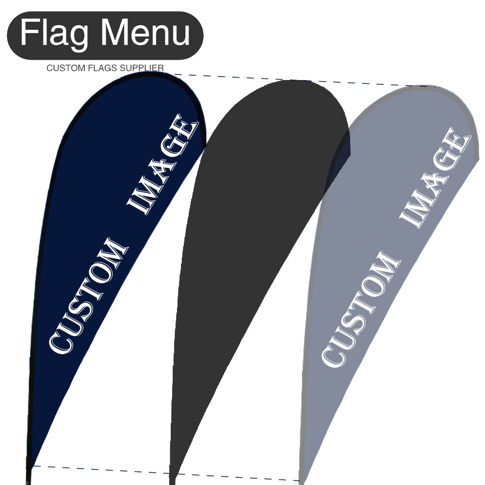 3.6X9.5ft Custom Teardrop Flag-Double Side-Flag Menu