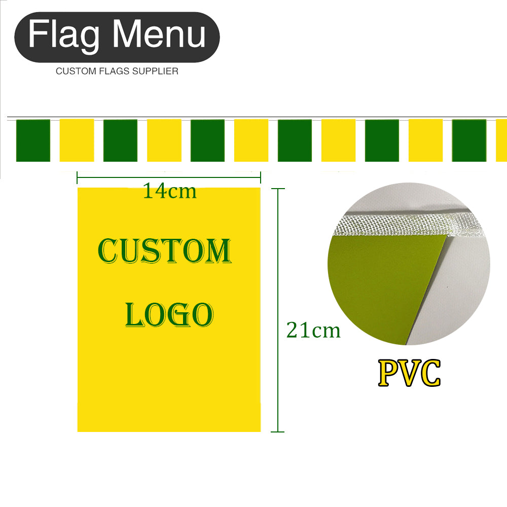 14X21cm Custom PVC Bunting-1000pcs-Flag Menu