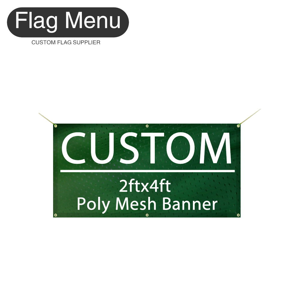 2X4ft Custom Banner-Polyester Mesh-Flag Menu