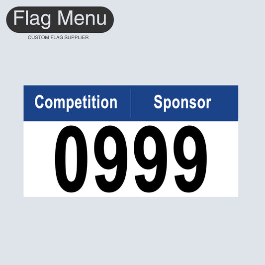 13x25cm Custom Competition Number(200pcs)-Flag Menu