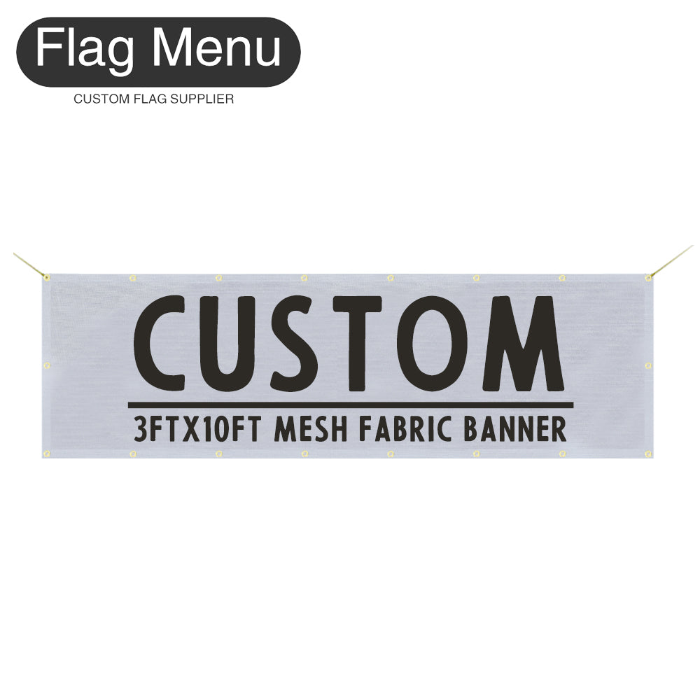 3X10ft Custom Banner-Mesh Fabric-Flag Menu