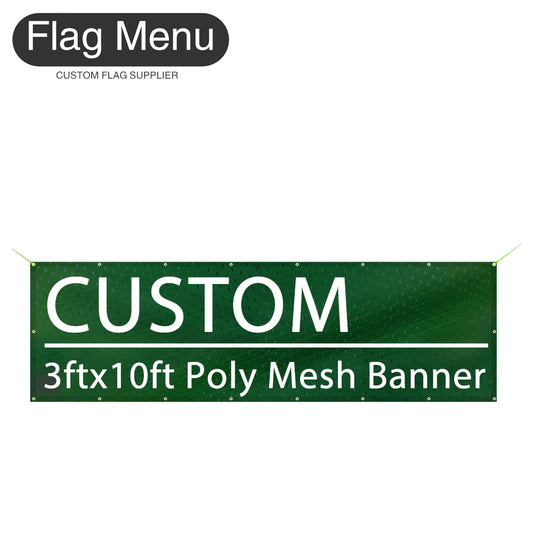 3X10ft Custom Banner-Polyester Mesh-Flag Menu