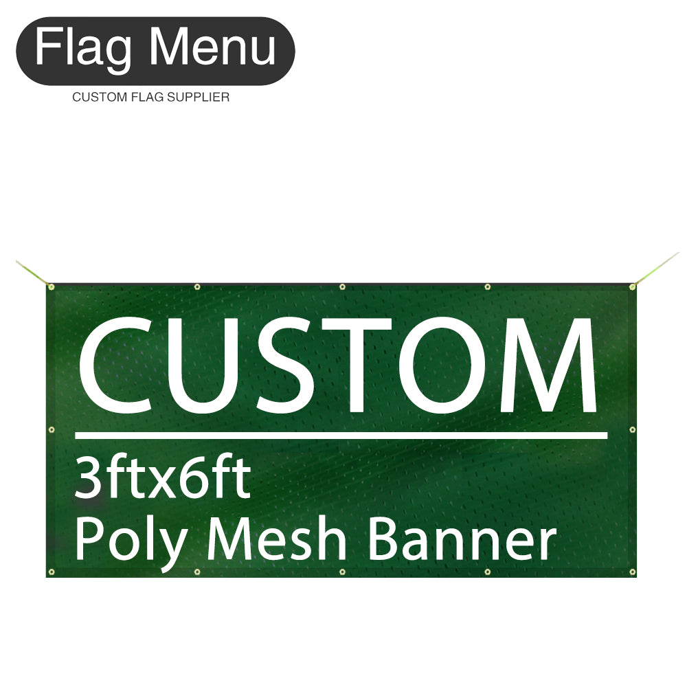 3X6ft Custom Banner-Polyester Mesh-Flag Menu