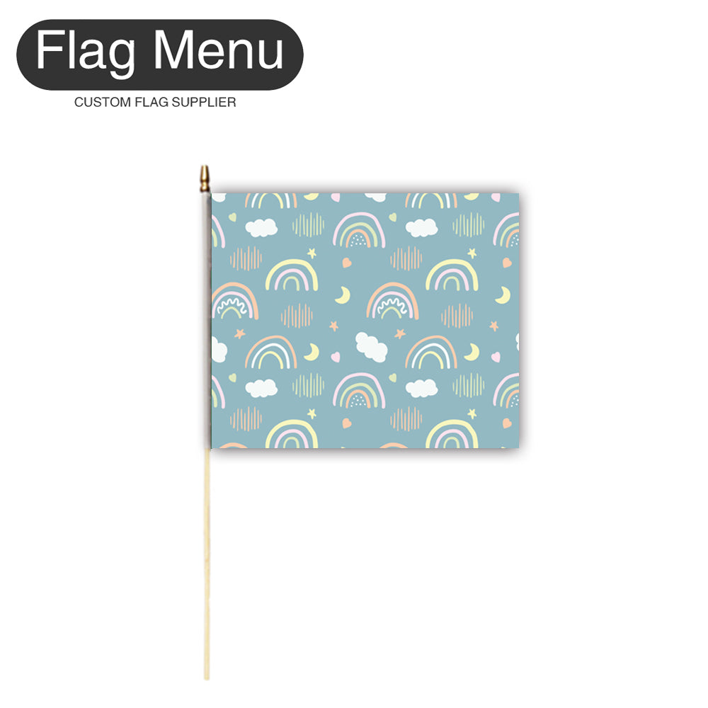 10"x12" Baby Pattern Stick Flag- One Dozen-Flag Menu
