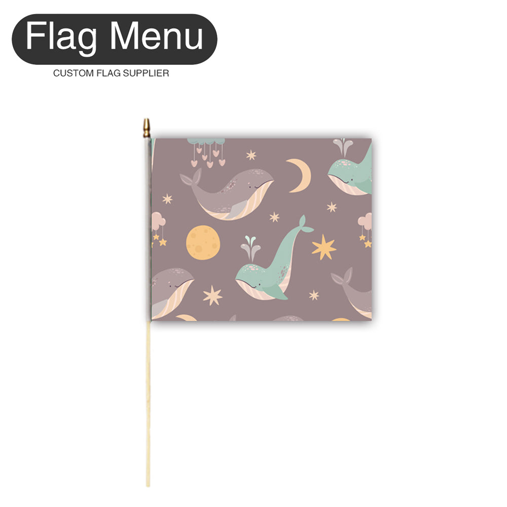 10"x12" Baby Pattern Stick Flag- One Dozen-Flag Menu