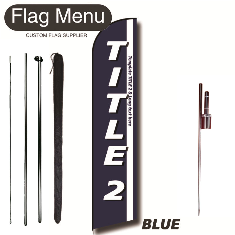 11.3ft Feather Flag Kit With Spike-TITLE 2-BLUE-Flag Menu