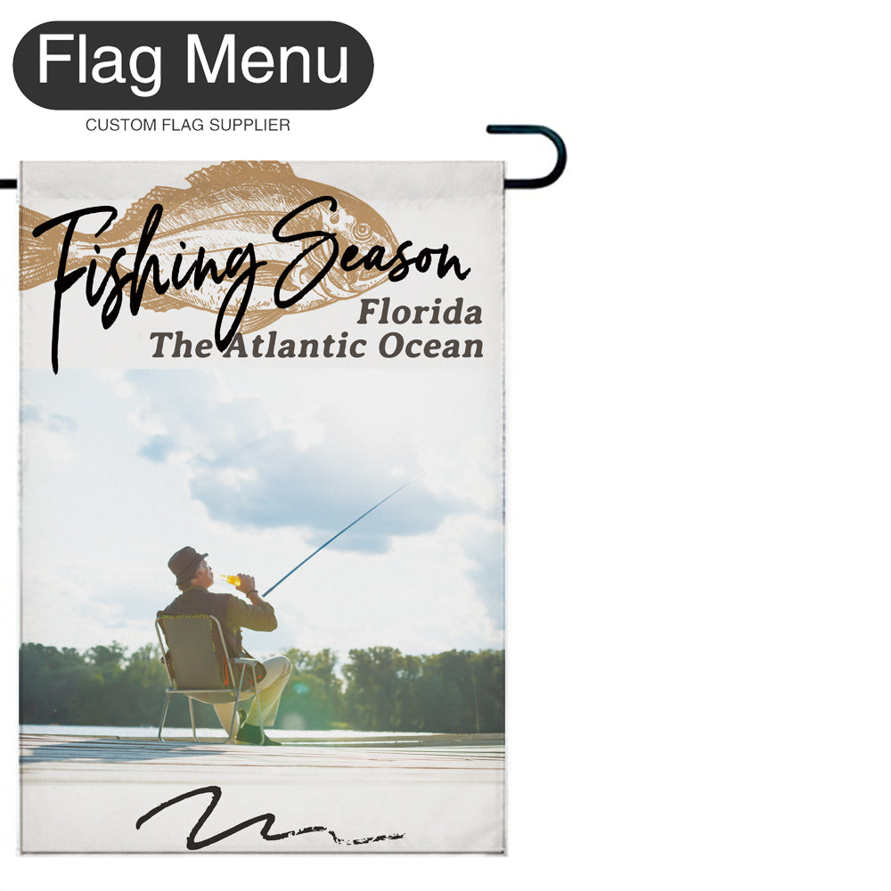 Welcome Flag - Canvas - Fishing Season - Bream-White-28"x40"-Flag Menu