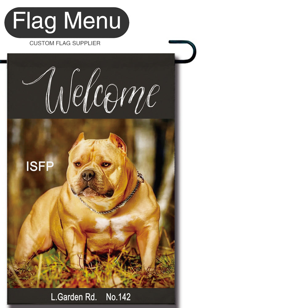 Meme Welcome Flag - A - Canvas-12"x18"-Black-Flag Menu