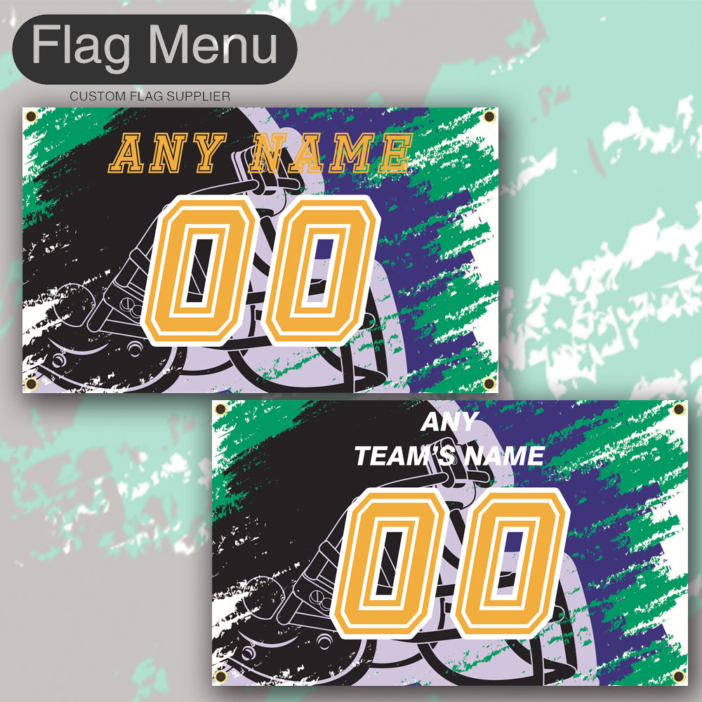 3'x5' Fan's Flag - Jersey & Helmet-Upload.txt-BLUE06-Flag Menu