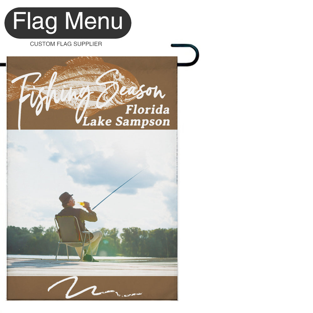Welcome Flag - Canvas - Fishing Season - Bream-Brown B-28"x40"-Flag Menu