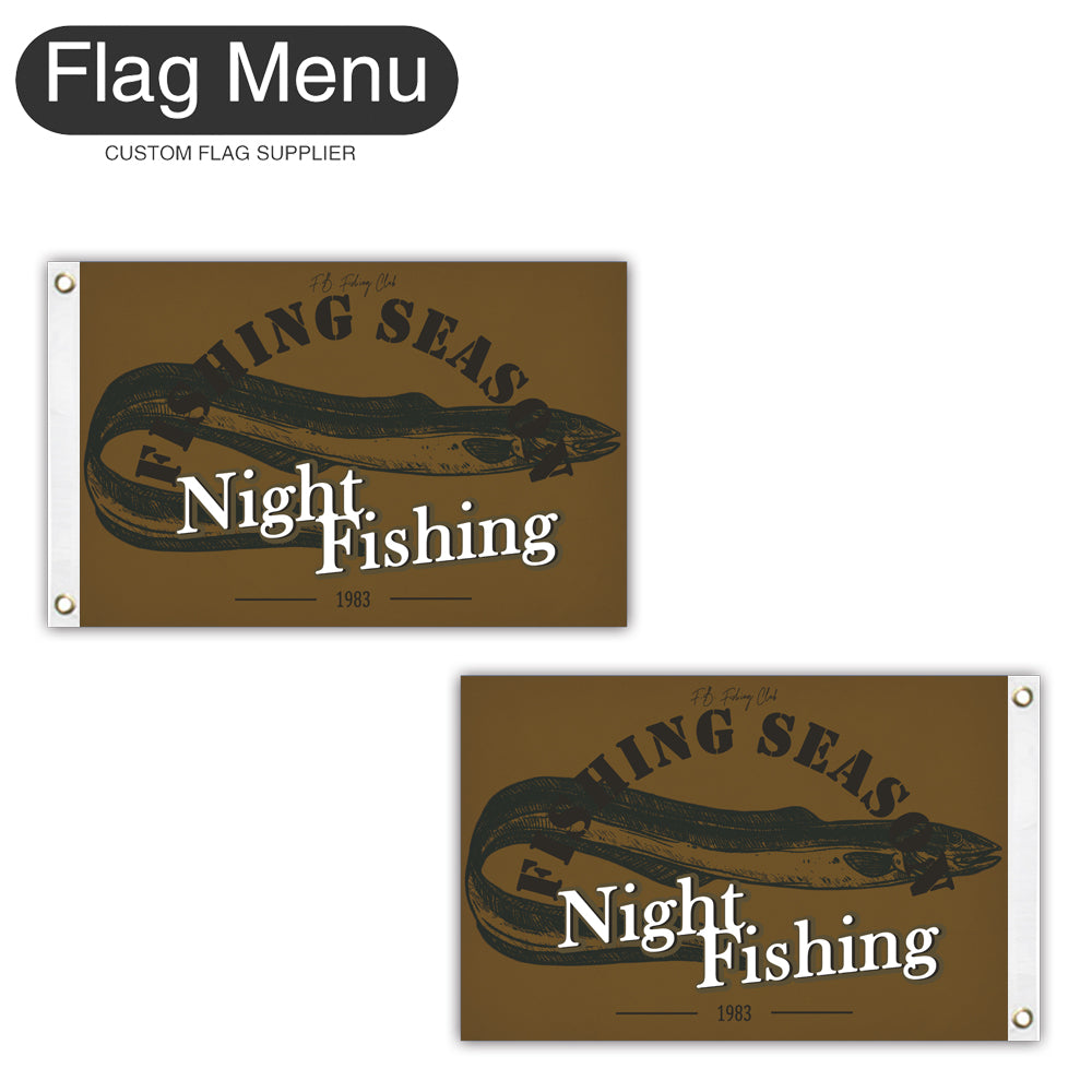 12"x18" Fishing Season Yacht Flag - Sea Eel-Flag Menu-Flag&Banner Company- USA UK Canada AU EU
