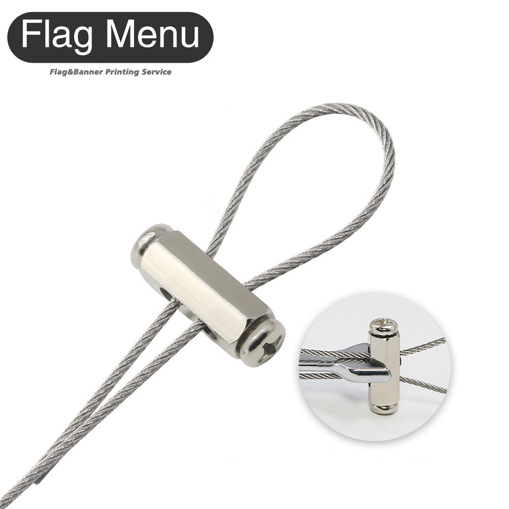 4mm Steel Rope & Screw - Accessory-23 inch-Regular-Flag Menu