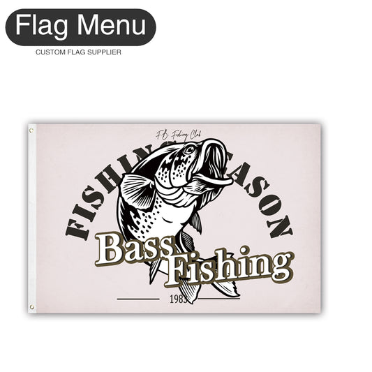 2'x3' Fishing Season Yacht Flag - Bass Fishing E-Flag Menu-Flag&Banner Company- USA UK Canada AU EU