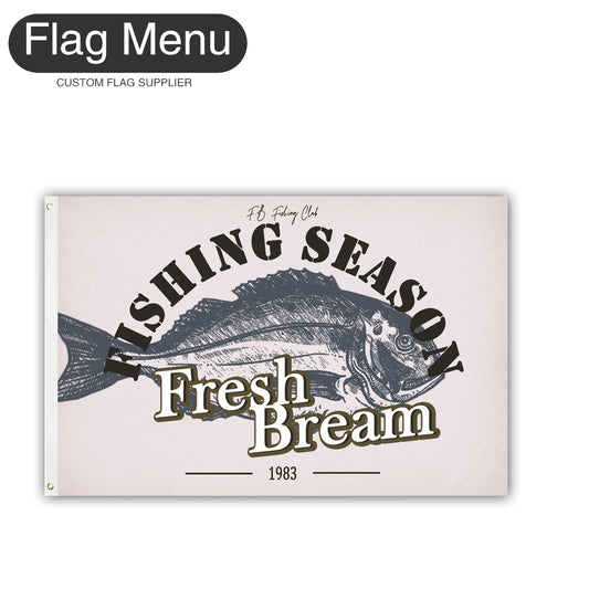 2'x3' Fishing Season Yacht Flag - Bream-White-Two-Grommets-Flag Menu