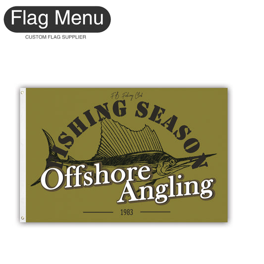 2'x3' Fishing Season Yacht Flag - Sailfish-Green A-Two-Grommets-Flag Menu