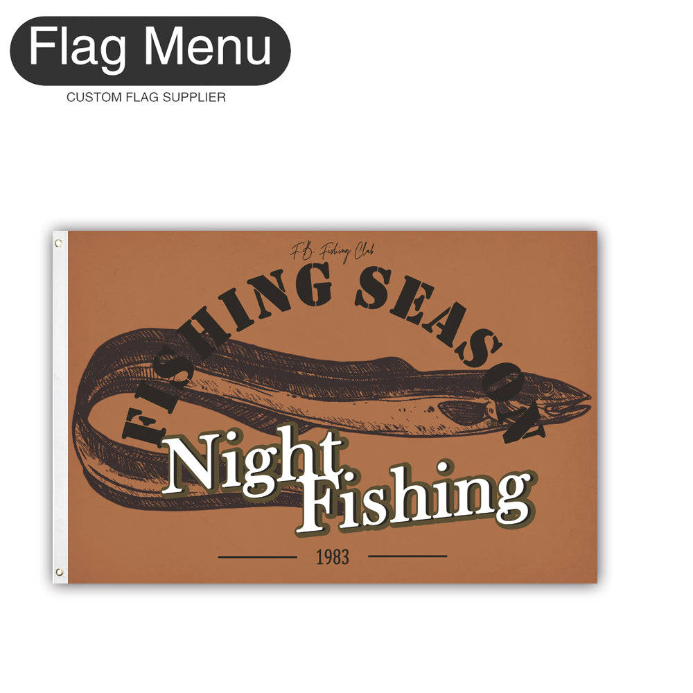 2'x3' Fishing Season Yacht Flag - Sea Eel-Camel-Two-Grommets-Flag Menu