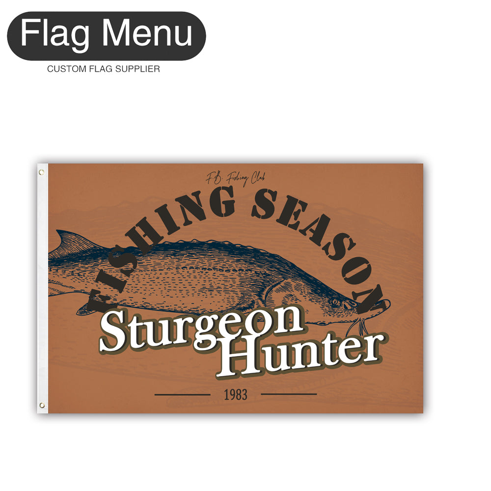 2'x3' Fishing Season Yacht Flag - Sturgeon-Camel-Two-Grommets-Flag Menu