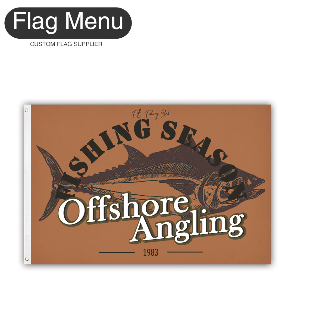 2'x3' Fishing Season Yacht Flag - Tuna-Camel-Two-Grommets-Flag Menu
