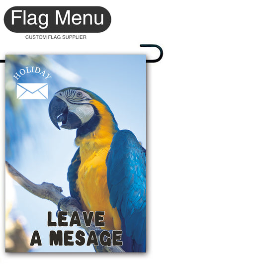 Holiday Message Welcome Flag - Canvas-Flag Menu