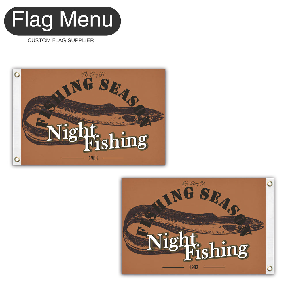 12"x18" Fishing Season Yacht Flag - Sea Eel-Flag Menu-Flag&Banner Company- USA UK Canada AU EU