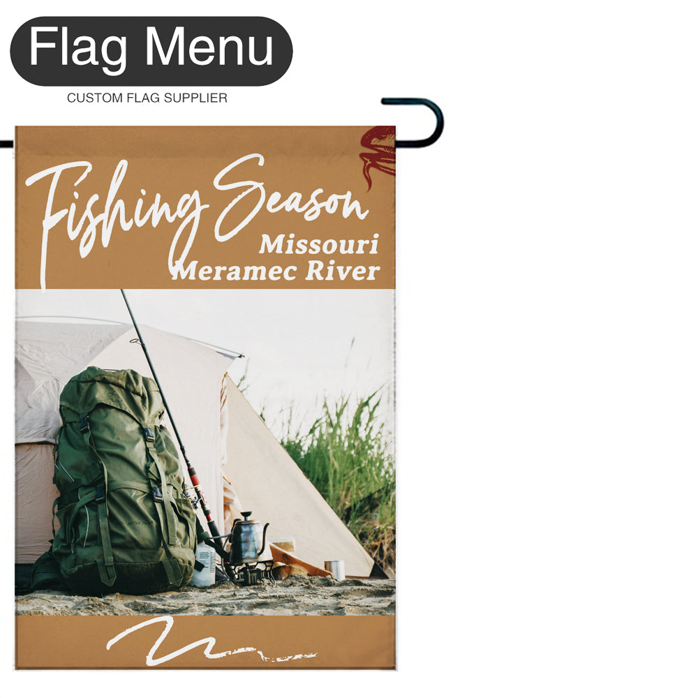 Welcome Flag - Canvas - Fishing Season - Catfish-Camel-28"x40"-Flag Menu